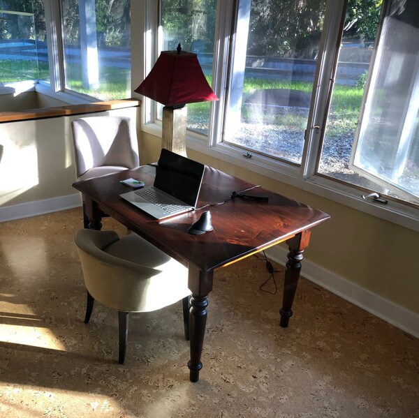 Sierra Cork Floating Floor Tiles installed on an office floor